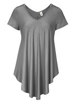 Shirt met v-hals in grijs gemêleerd van Linea Tesini