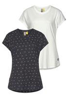 Alife & Kickin T-Shirt »MollyAK« (2er-Pack) sommerliches Shirt im Doppelpack- 1xUni & 1x Alloverprint
