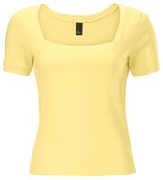 Shirt met vierkante hals in geel van Linea Tesini