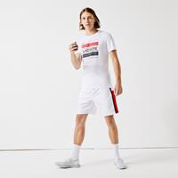 Lacoste Herren T-Shirt mit Aufdruck  Sport - Weiß 