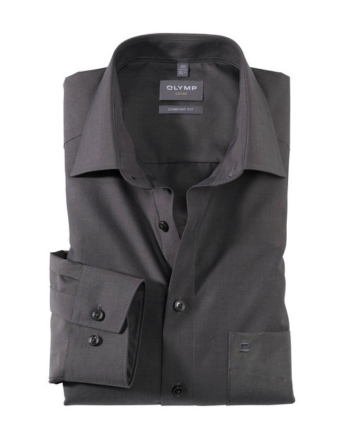 OLYMP Luxor Overhemd, comfort fit, New Kent, Antraciet