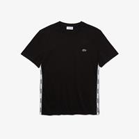 Lacoste Logo Tape T-Shirt, Zwart