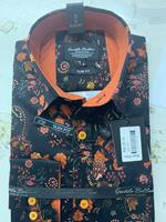 Gentile Bellini Bloemenprint slim fit