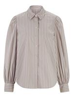 Gestreepte blouse in steengrijs/wit gestreept van Rick Cardona