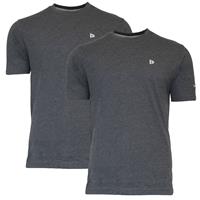 Donnay Donnay Heren - 2-Pack - T-Shirt Vince - Donkergrijs gemêleerd