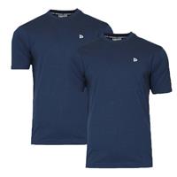 Donnay Donnay Heren - 2-Pack - T-Shirt Vince - Donkerblauw