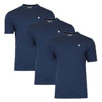 Donnay Donnay Heren - 3-Pack - T-Shirt Vince - Donkerblauw