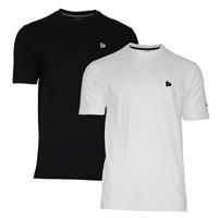 Donnay Donnay Heren - 2-Pack - T-Shirt Vince - Zwart & Wit