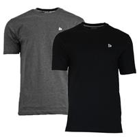 Donnay Donnay Heren - 2-Pack - T-Shirt Vince - Zwart & Donkergrijs