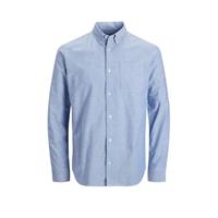 JACK & JONES PREMIUM gemêleerd slim fit overhemd JPRBLUBROOK cashmere blue