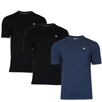 Donnay Donnay Heren - 3-Pack - T-Shirt Vince - Zwart & Navy