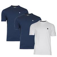 Donnay Donnay Heren - 3-Pack - T-Shirt Vince - Navy & Wit