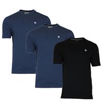 Donnay Donnay Heren - 3-Pack - T-Shirt Vince - Navy & Zwart