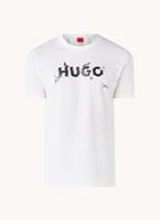 Hugo Herren T-Shirt - Dulive_U222, Rundhals, Kurzarmogo, Baumwolle, Weiß