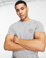 Jack & jones Essentials - T-shirt met logo op de borst in gemêleerd grijs