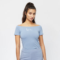 karlkani Karl Kani Frauen T-Shirt Small Signature Off Shoulder in blau