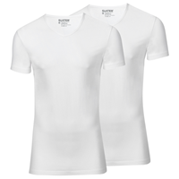 Slater T-shirts 2Pack Extraong Fit V-Hals Wit  