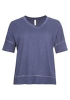 Sheego T-Shirt aus Strukturqualität, mit Seitenschlitzen
