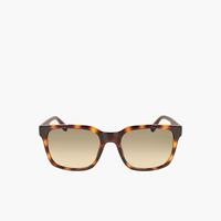 Lacoste Men's Rectangle Plastic Active Line Sunglasses - MATTE HAVANA 