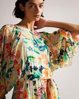 Ted Baker Kiyrie Floral Print Chiffon Dress - UK 10