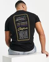 Newera LA Lakers Neon Grafik Schwarz T-Shirt