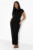 Boohoo Plus Cap Sleeve Maxi Dress, Black