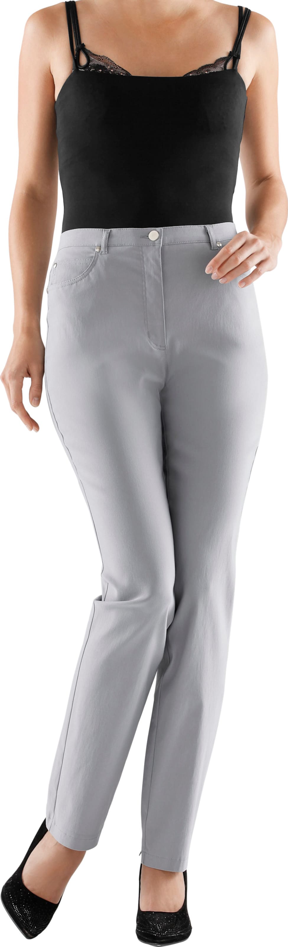 5-Pocket-Hose in zilvergrijs van Stehmann Comfort line