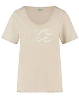 Nukus V-Shirt »Wave Shirt T-Shirt aus Baumwolle mit Aufdruck in Sand oder Korallenrot«