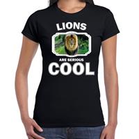 Bellatio Dieren leeuwen t-shirt Zwart