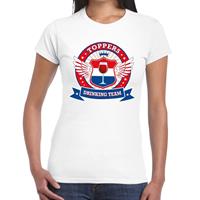 Bellatio Wit Toppers drinking team t-shirt / t-shirt Wit