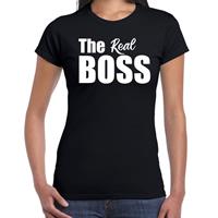 Bellatio The real boss t-shirt Zwart