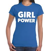 Bellatio Girl Power tekst t-shirt Blauw