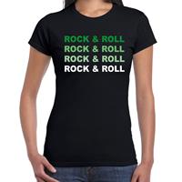 Bellatio Rock and roll feest t-shirt Zwart