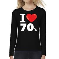 Bellatio I love 70s long sleeve t-shirt Zwart