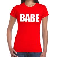 Bellatio Babe tekst t-shirt Rood