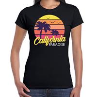 Bellatio California zomer t-shirt / shirt California paradise zwart voor dames - Zwart