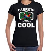 Bellatio Dieren papegaaien t-shirt Zwart