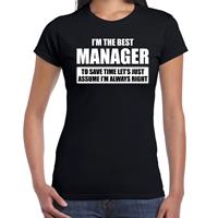 Bellatio The best manager cadeau t-shirt - Zwart