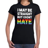 Bellatio I may be straight but i dont hate - gay pride t-shirt Zwart