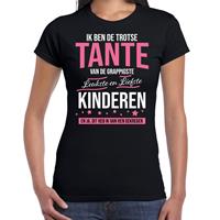 Bellatio Trotse tante / kinderen cadeau t-shirt Zwart