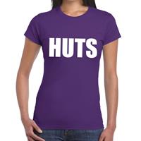 Bellatio HUTS tekst t-shirt Paars