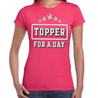 Bellatio Topper for a day concert t-shirt voor de Toppers fuchsia dames - feest shirts