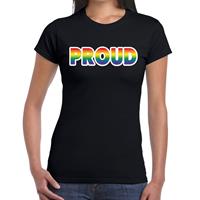 Bellatio Proud gay pride t-shirt Zwart