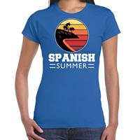 Bellatio Spaanse zomer t-shirt / shirt Spanish summer voor dames - Blauw