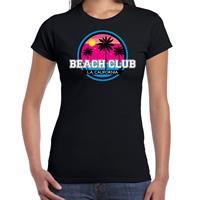 Bellatio Beach club zomer t-shirt / shirt Beach club L.A. California zwart voor dames - Zwart