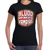 Bellatio Halloween - Halloween blood drinking vampire / bloed drinkende vampier verkleed t-shirt Zwart