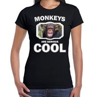 Bellatio Dieren apen t-shirt Zwart