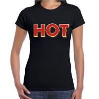 Bellatio Fout HOT t-shirt met glamour 3D effect Zwart