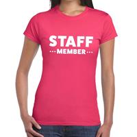 Bellatio Staff member tekst t-shirt Roze