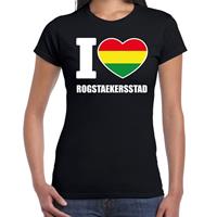 Bellatio Carnaval t-shirt I love Rogstaekersstad voor dames - Zwart